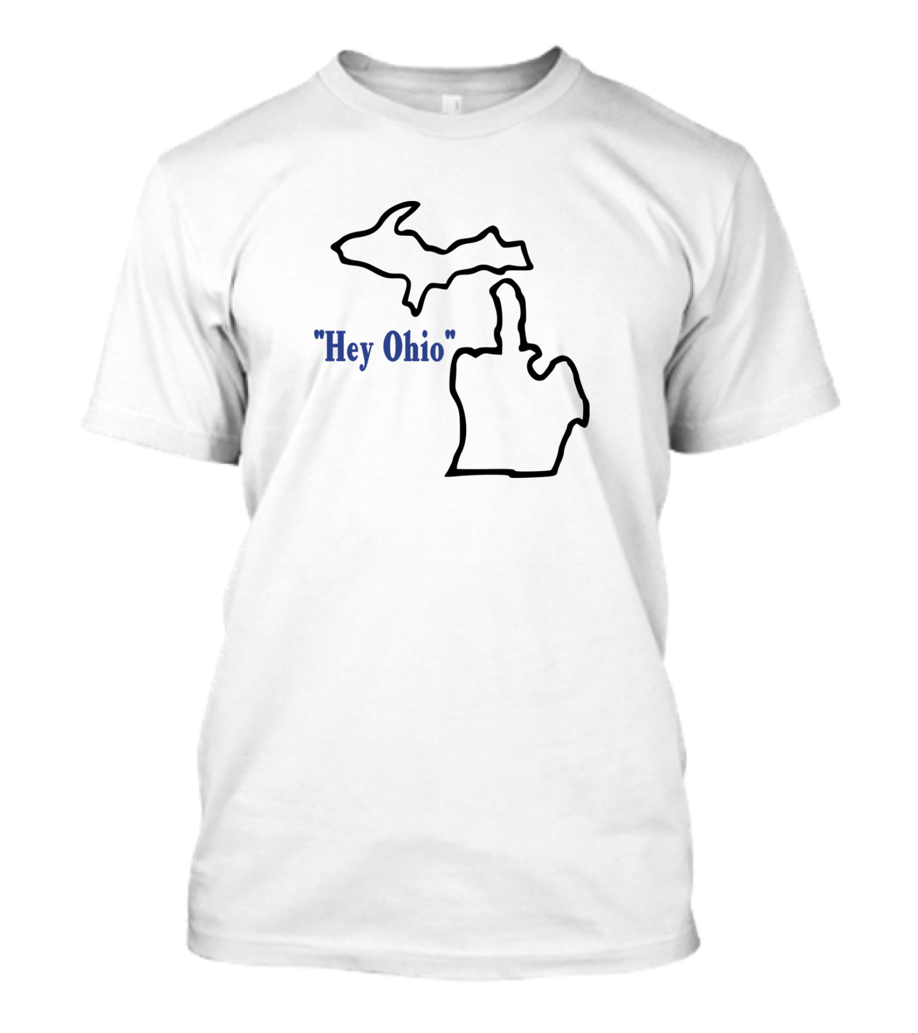 Hey Ohio Map Gesture Outline T-Shirt