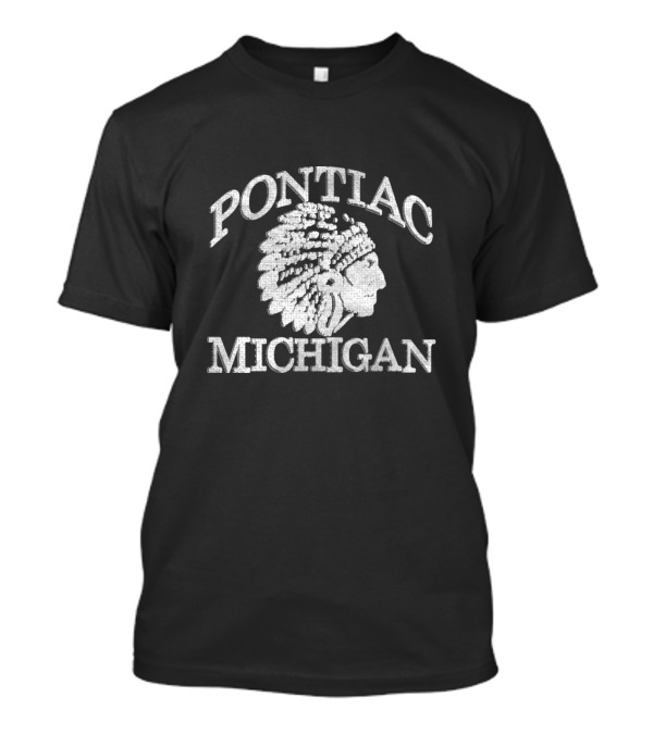 Pontiac Michigan Native American Headdress Profile T-Shirt