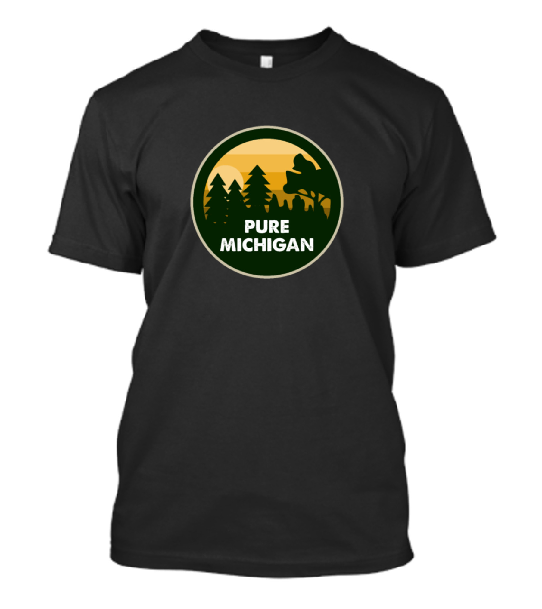 Pure Michigan Forest Sunset Scene T-Shirt