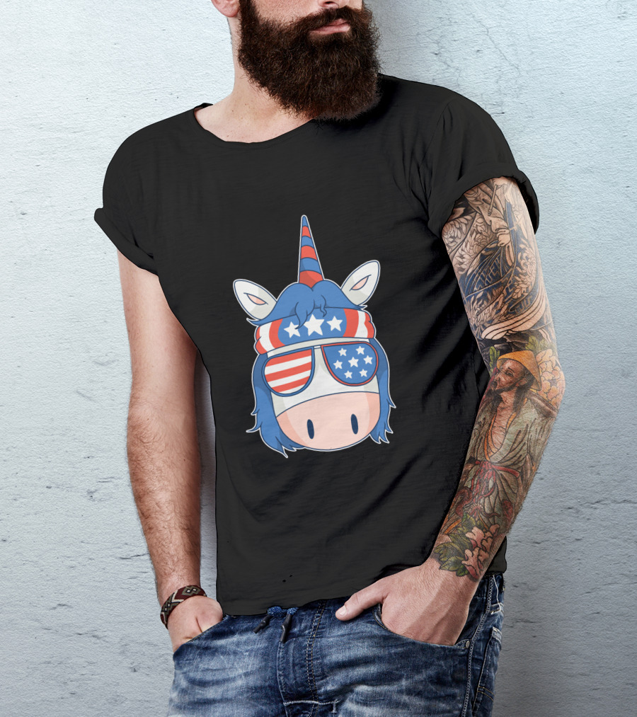 American Unicorn Stars And Stripes 1379084 T-Shirt
