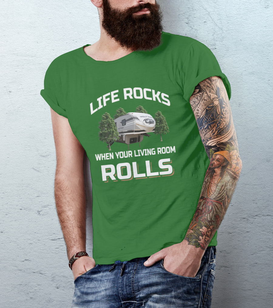 LIFE ROCKS WHEN YOUR LIVING ROOM ROLLS WOLF PACK T-Shirt