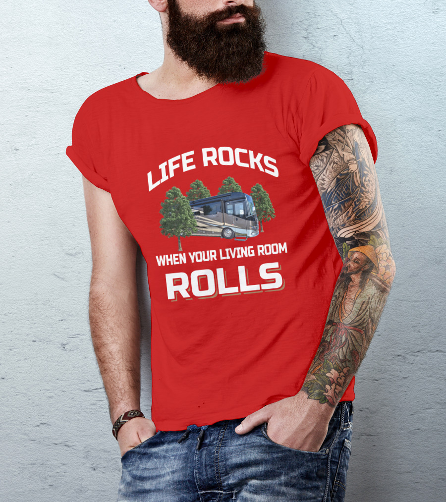 LIFE ROCKS WHEN YOUR LIVING ROOM ROLLS New Aire 3343 T-Shirt