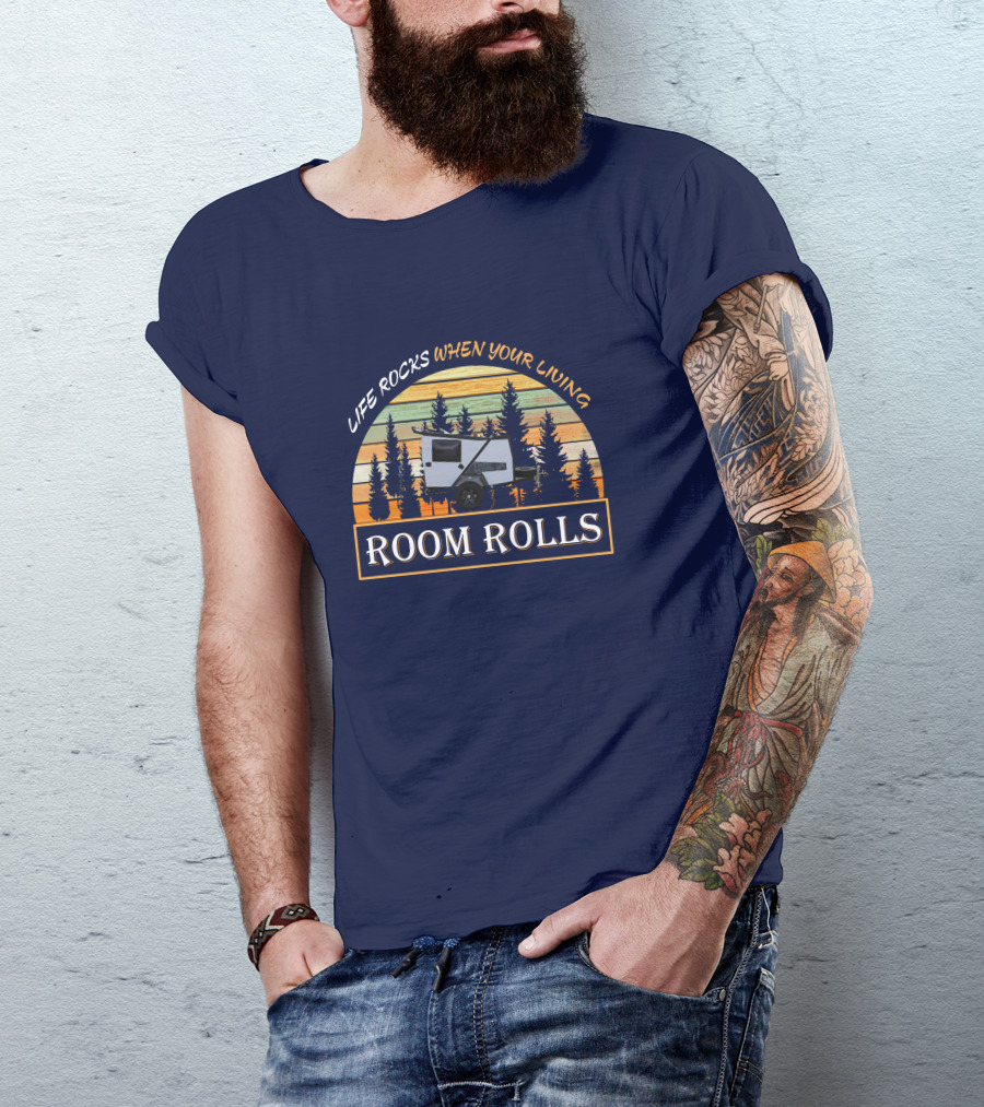 LIFE ROCKS WHEN YOUR LIVING ROOM ROLLS Taxa Tiger Moth OVERLAND T-Shirt