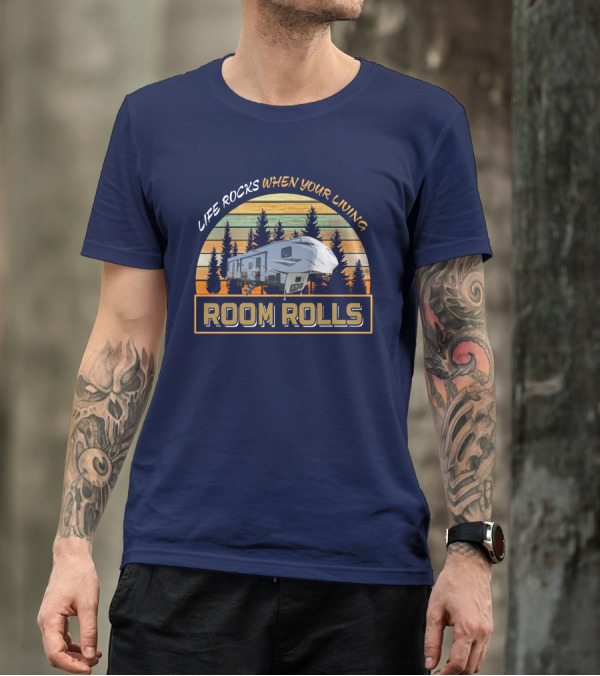 LIFE ROCKS WHEN YOUR LIVING ROOM ROLLS Wolfpack 365 Pack 16 T-Shirt