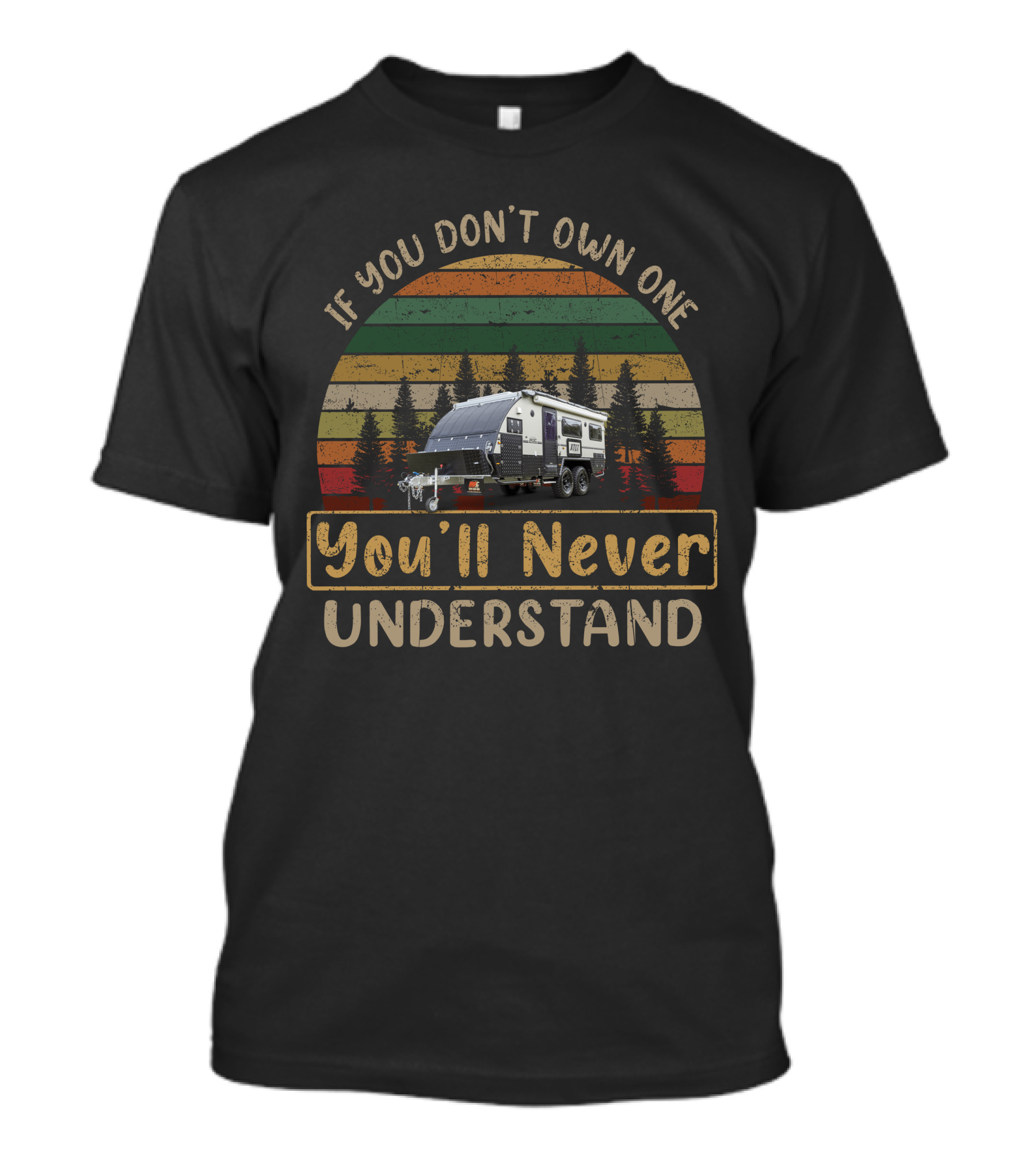 MDC XT17T Caravan If You Don't Own One You'll Never Understand Retro Stripes T-Shirt