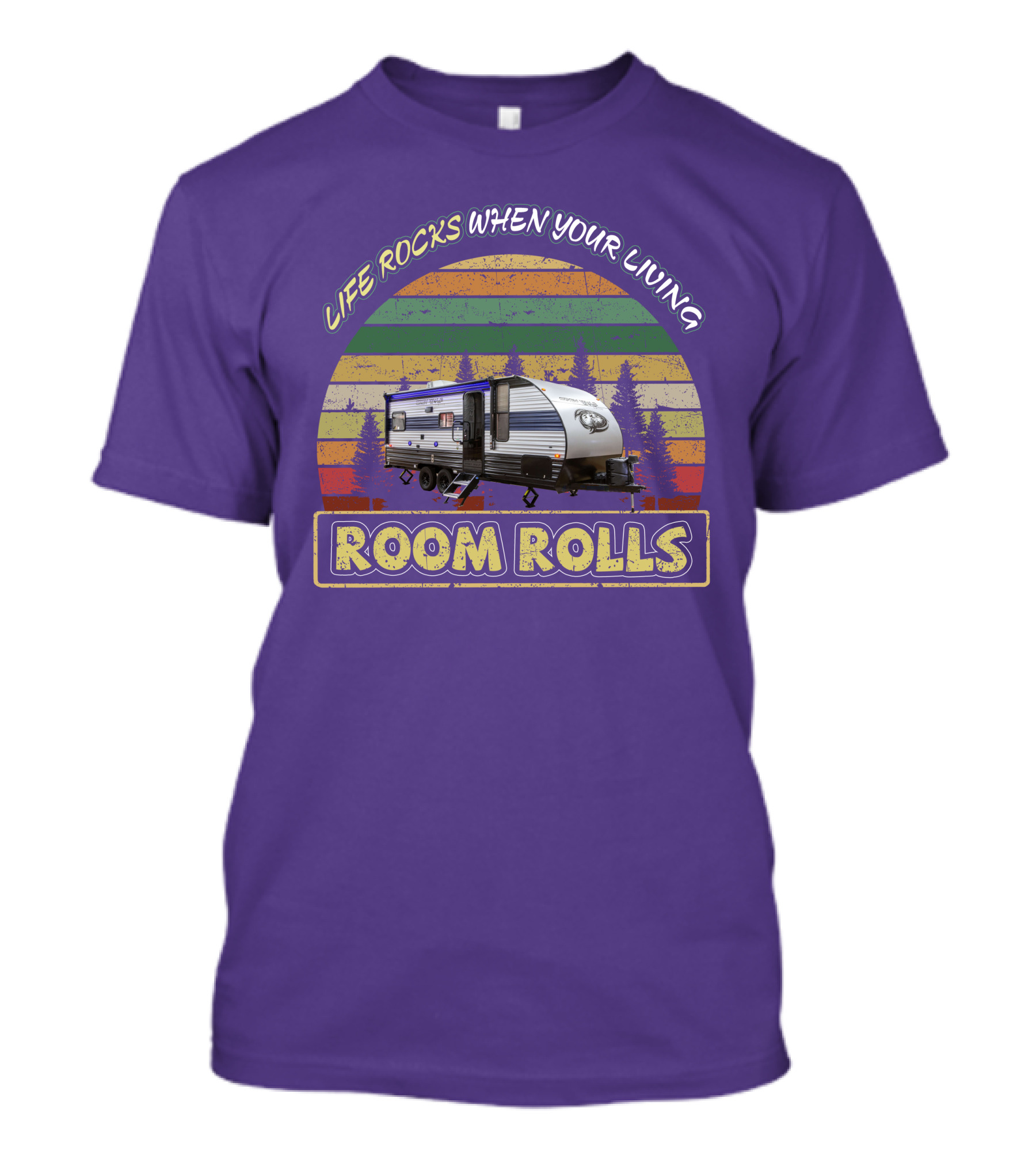 LIFE ROCKS WHEN YOUR LIVING ROOM ROLLS Grey Wolf 20RDSE T-Shirt