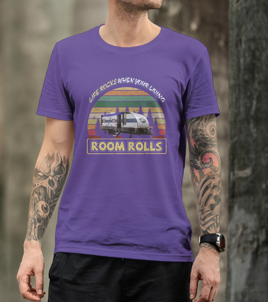 LIFE ROCKS WHEN YOUR LIVING ROOM ROLLS Grey Wolf 20RDSE T-Shirt