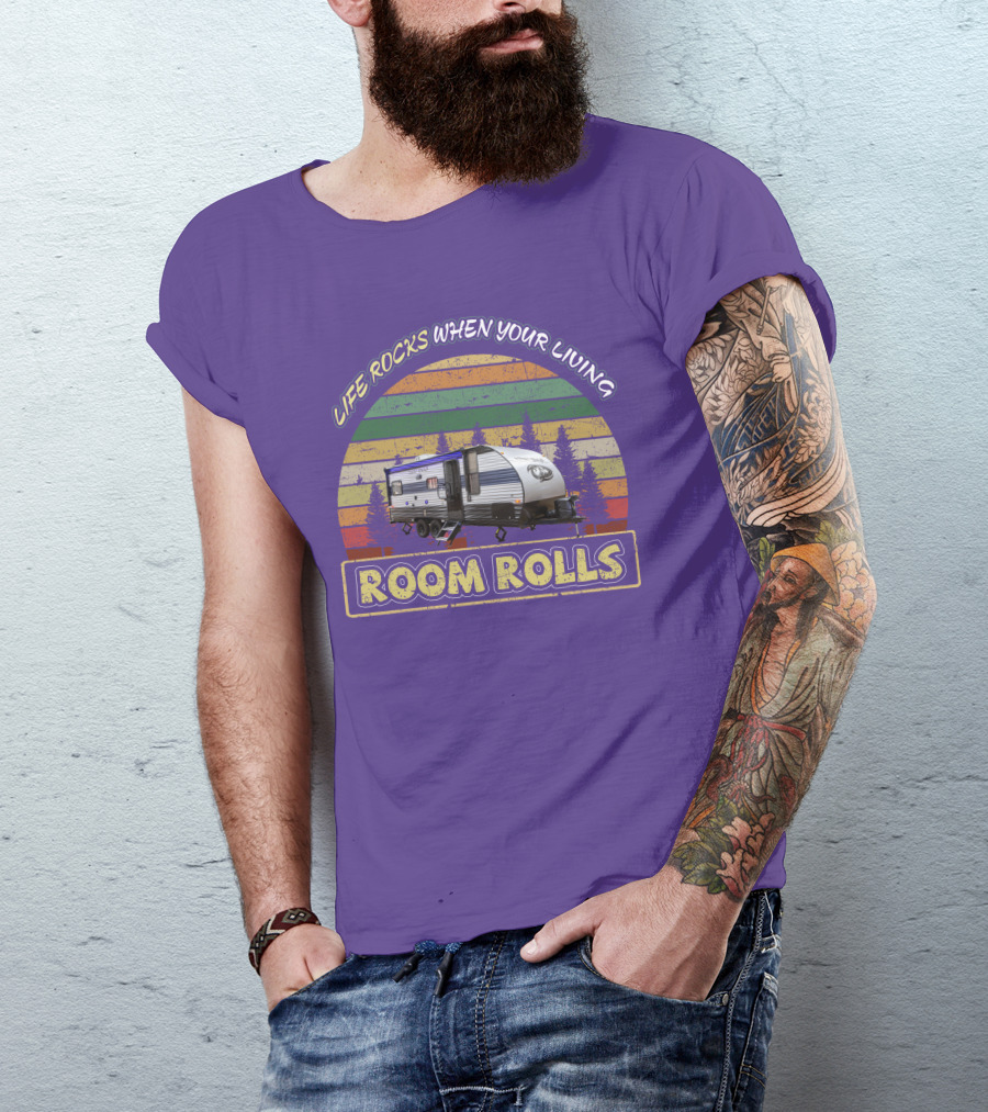LIFE ROCKS WHEN YOUR LIVING ROOM ROLLS Grey Wolf 20RDSE T-Shirt