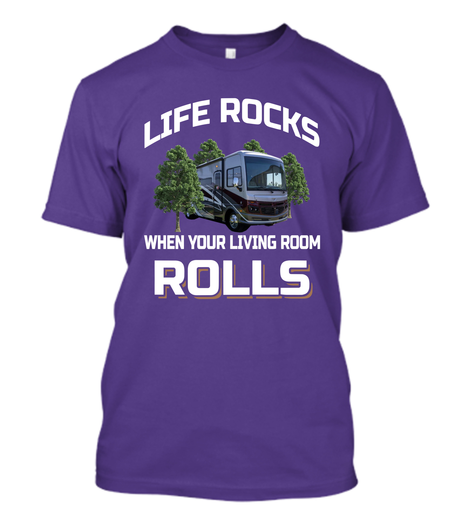 LIFE ROCKS WHEN YOUR LIVING ROOM ROLLS Fleetwood Bounder T-Shirt