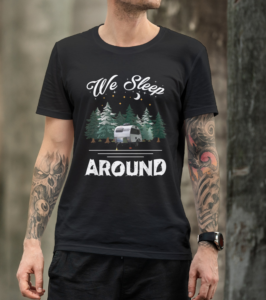 We Sleep Around Little Guy Max Camper Forest Night T-Shirt