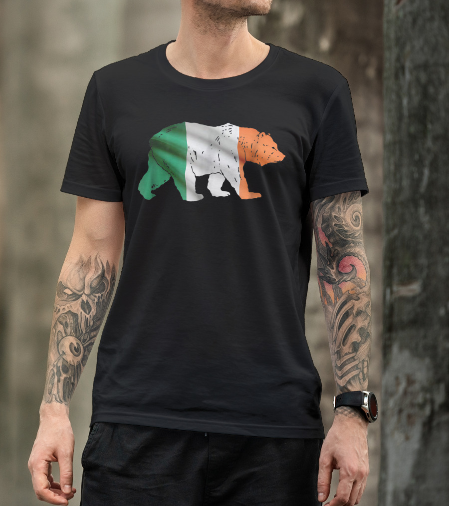 Ireland Flag Bear St. Patrick's Day Irish Custom T-Shirt