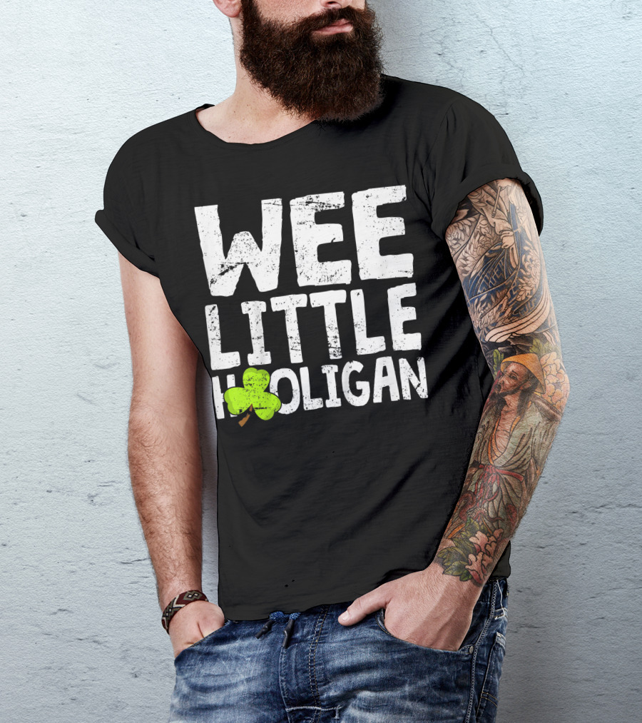 Wee Little Hooligan Shamrock Kids Cute T-Shirt