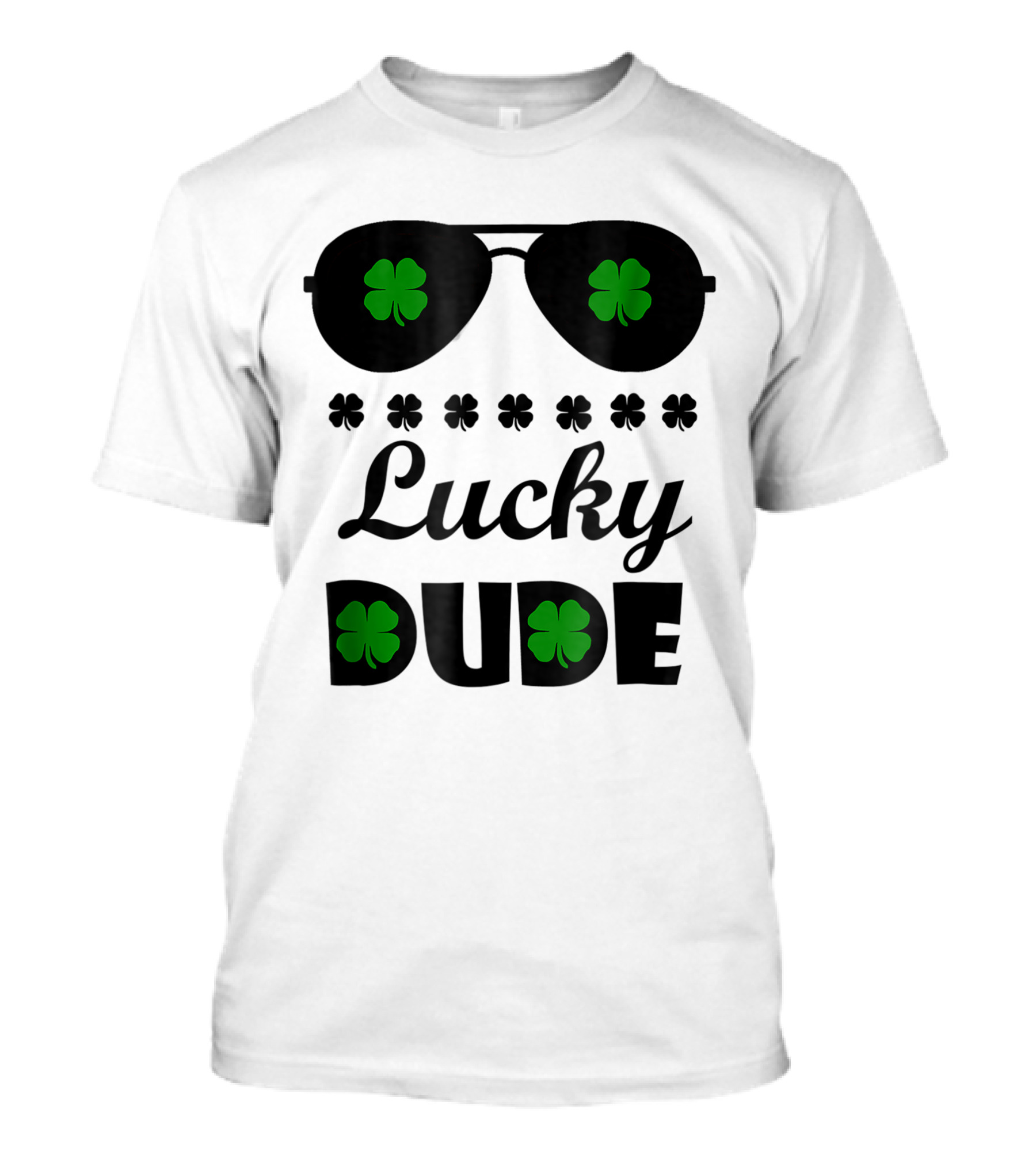 Lucky Dude Shamrock Sunglasses T-Shirt