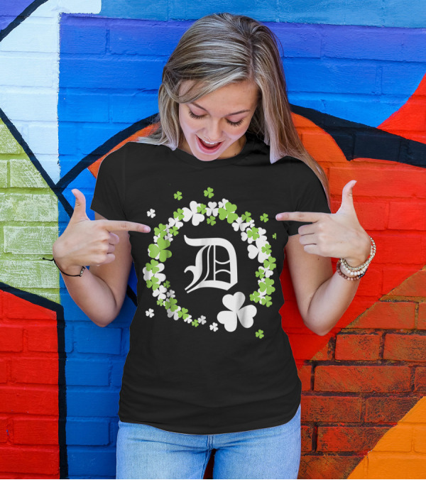 St. Patrick's Day Detroit Shamrock D Corktown T-Shirt