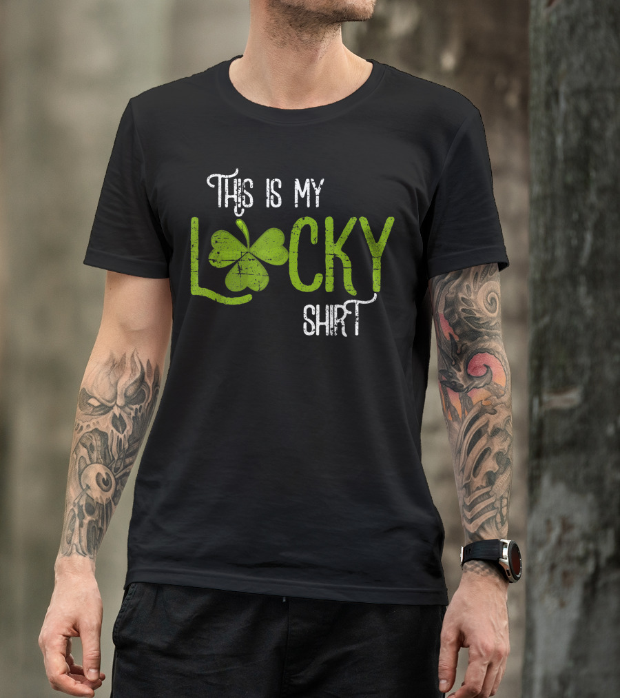 This Is My Lucky Clover Shirt For Funny St. Patrick's Day Ireland T-Shirt