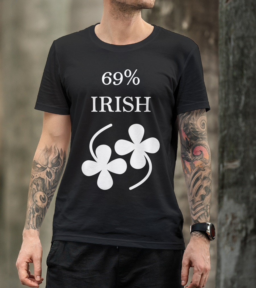 69 Percent Irish Shamrock Pair T-Shirt