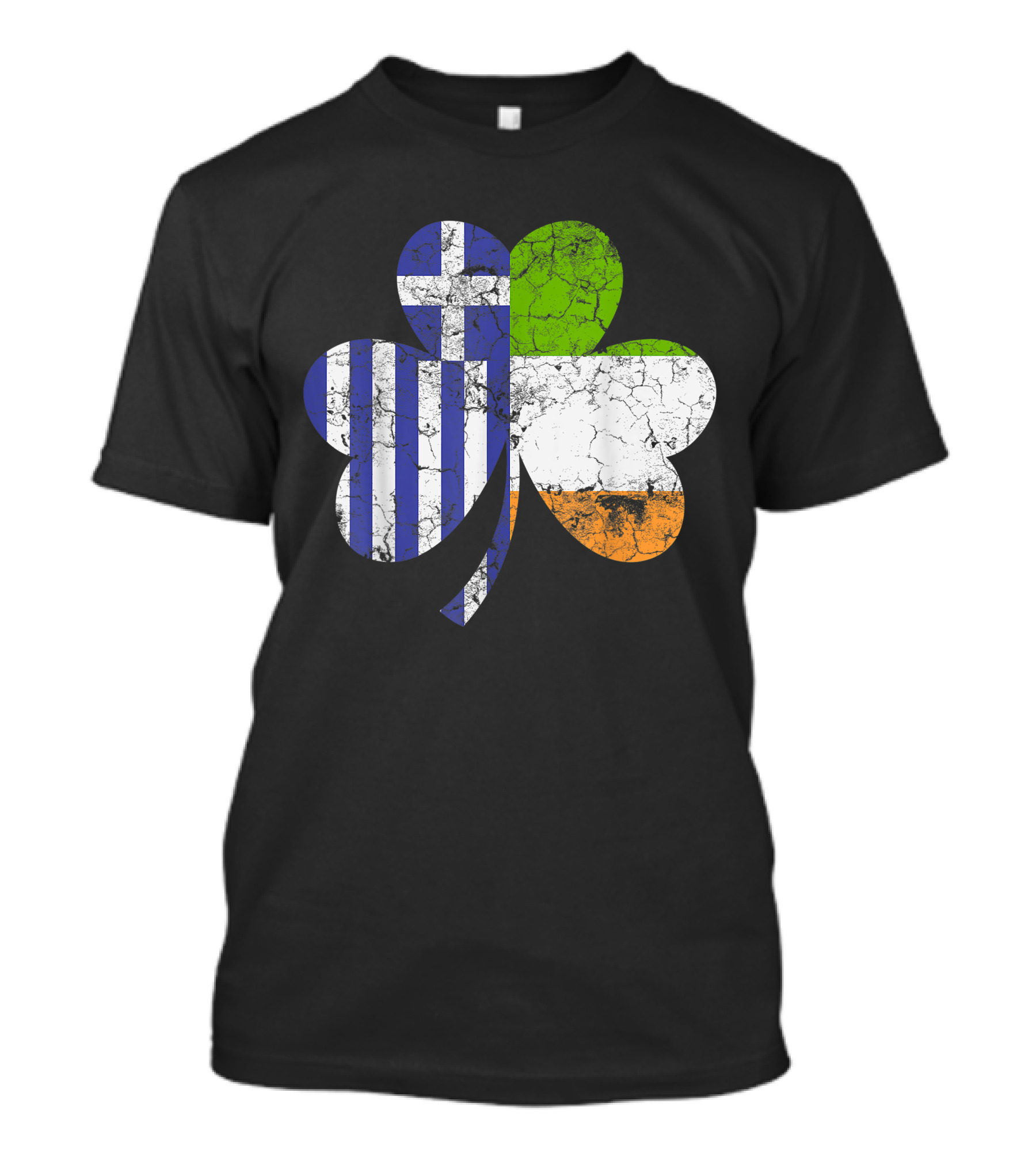Irish Greek Flag Shamrock Symbol Ireland T-Shirt