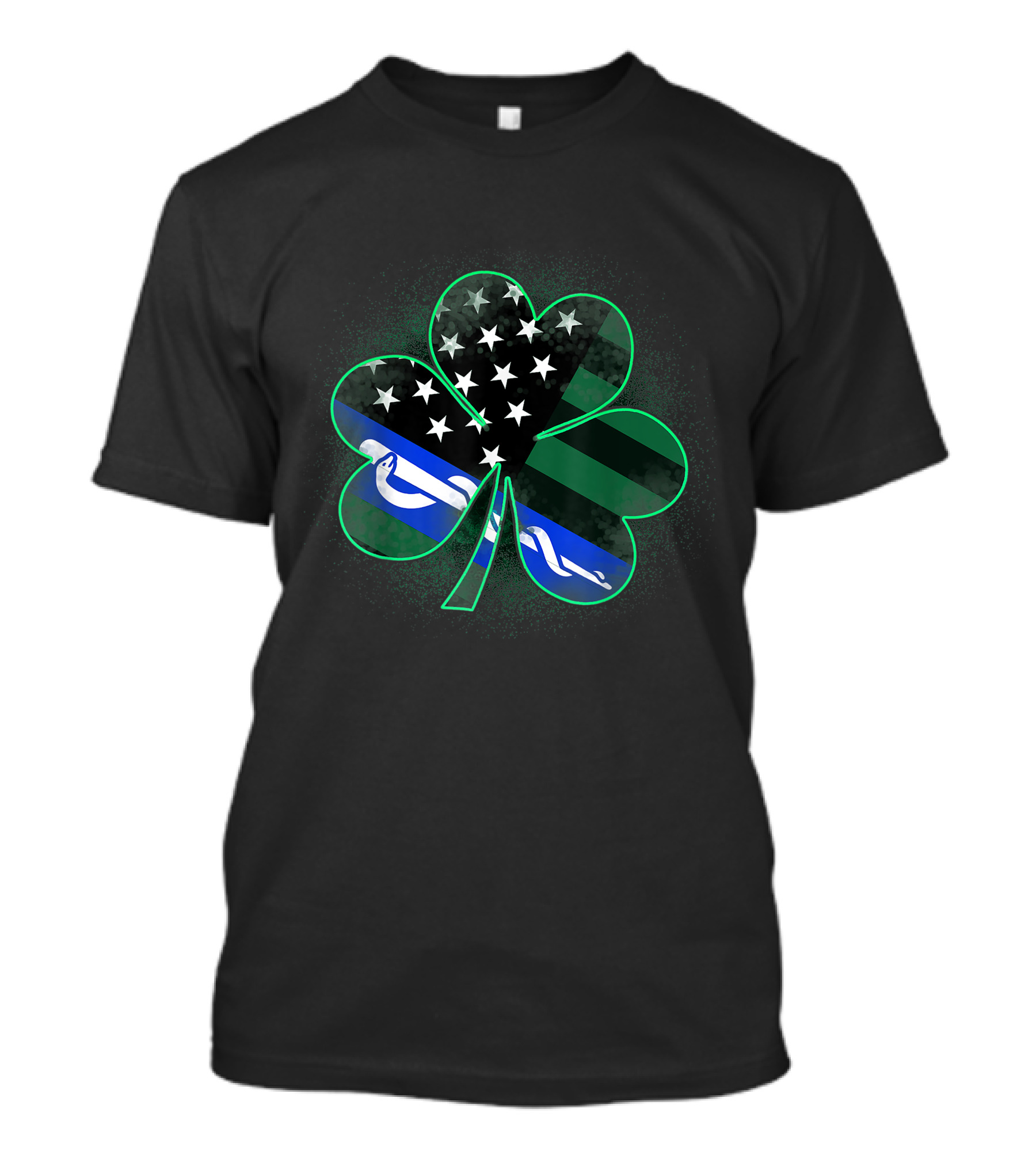 EMS And EMT St. Patrick's Day Clover American Flag Medical T-Shirt