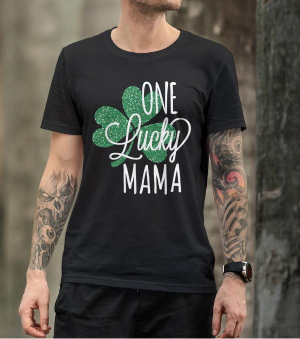 One Lucky Mama Shamrock Vintage T-Shirt