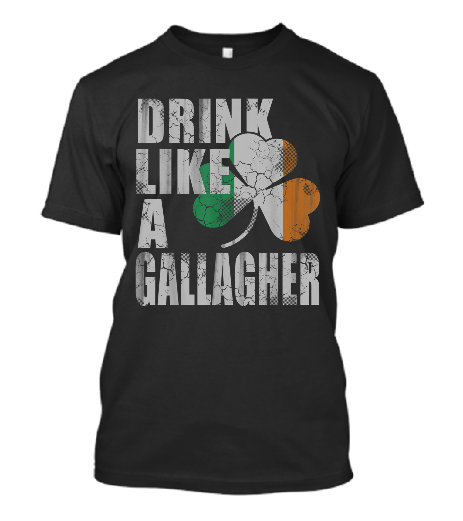 Drink Like A Gallagher St Patricks Day Irish Shamrock Flag T-Shirt