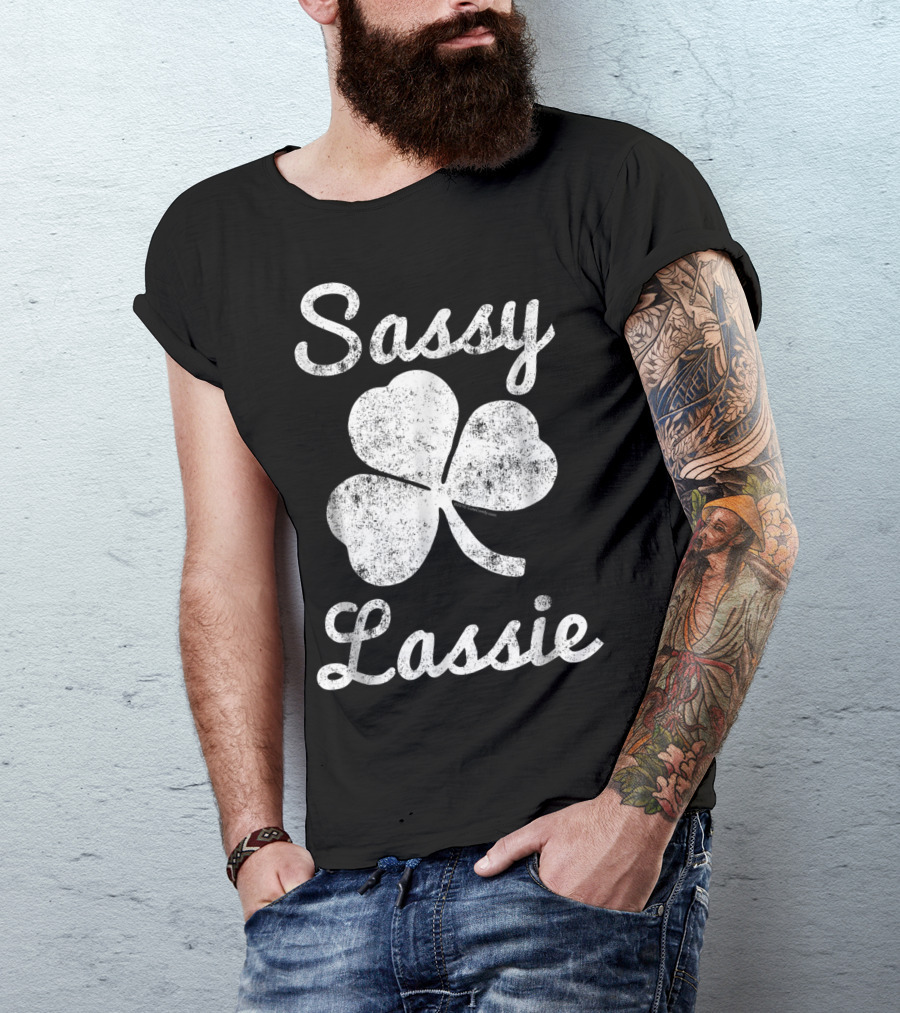 Sassy Lassie Shamrock St. Patrick's Day Cute Women's T-Shirt