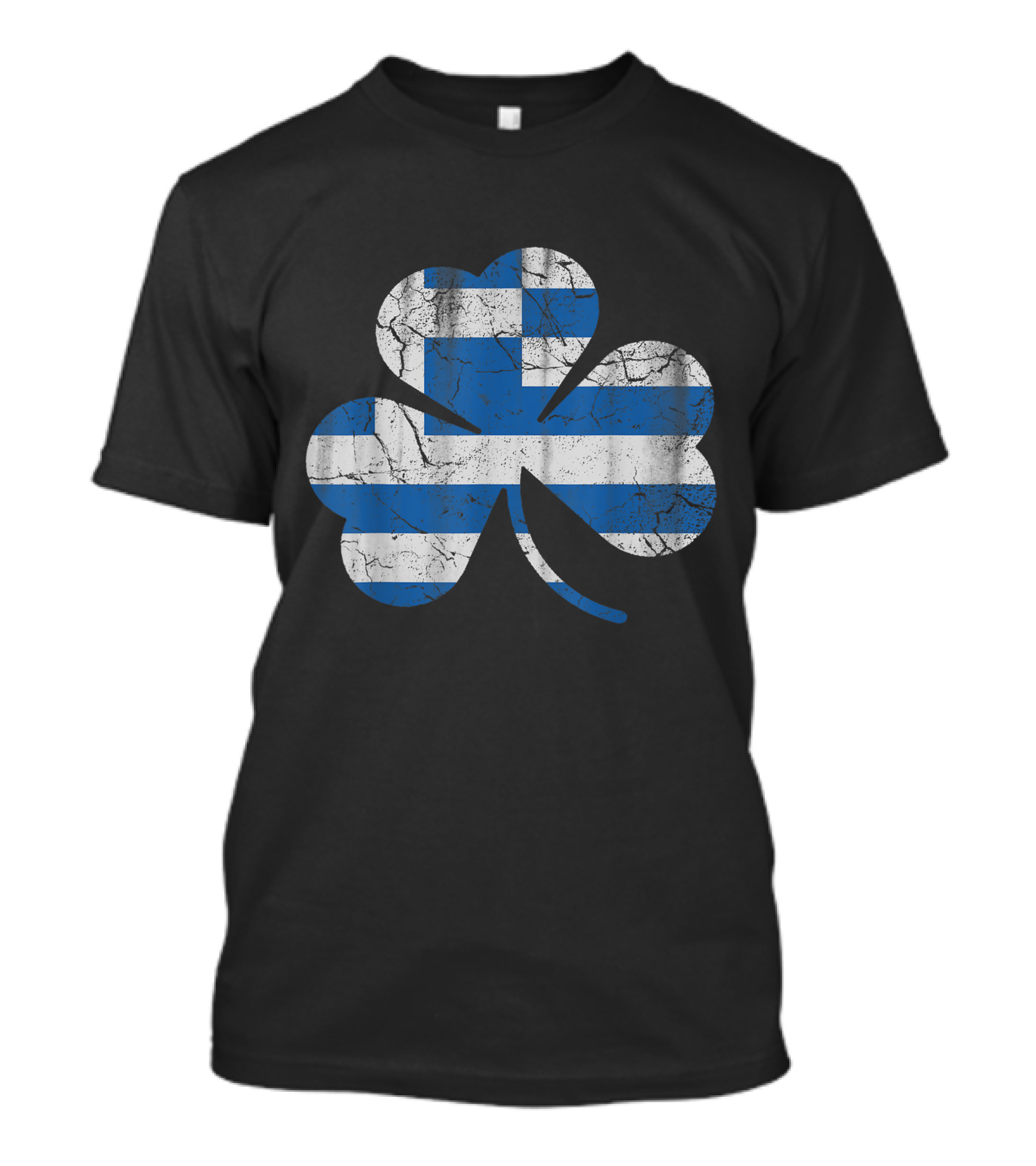 Greek Flag Shamrock Irish T-Shirt