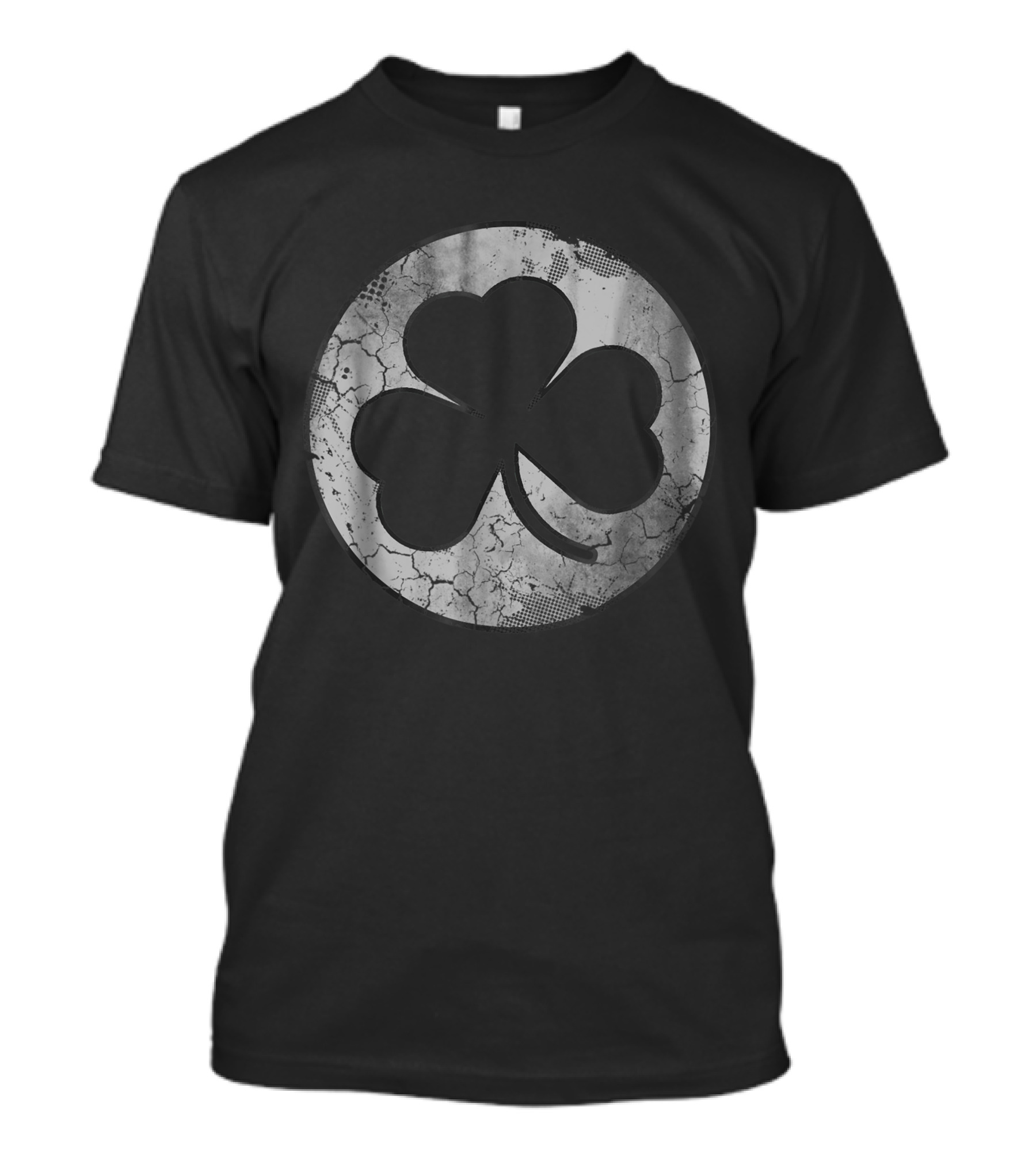 Vintage Shamrock Circle St Patty's Day Grunge T-Shirt
