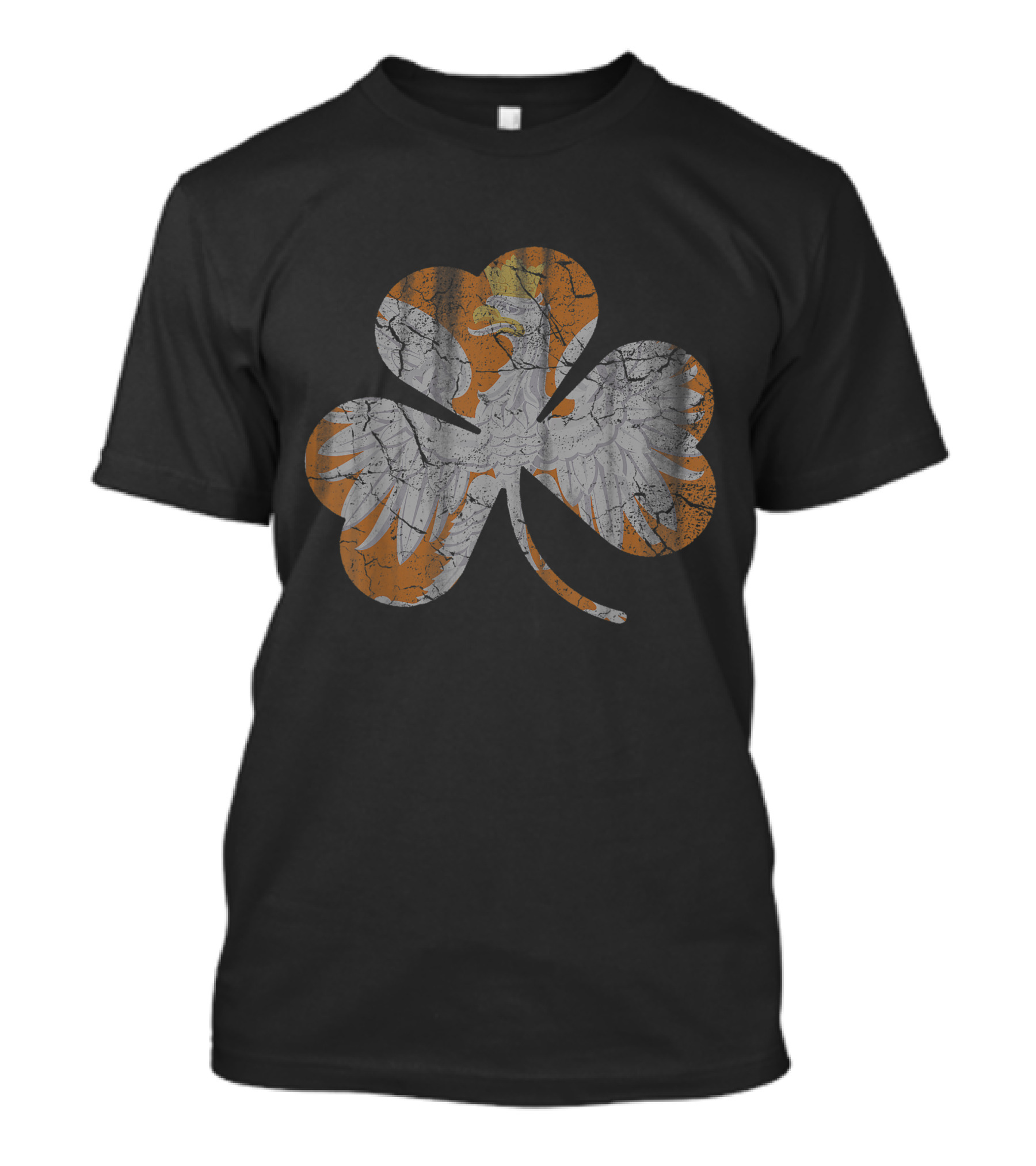 Irish Polish Eagle In Shamrock Green T-Shirt