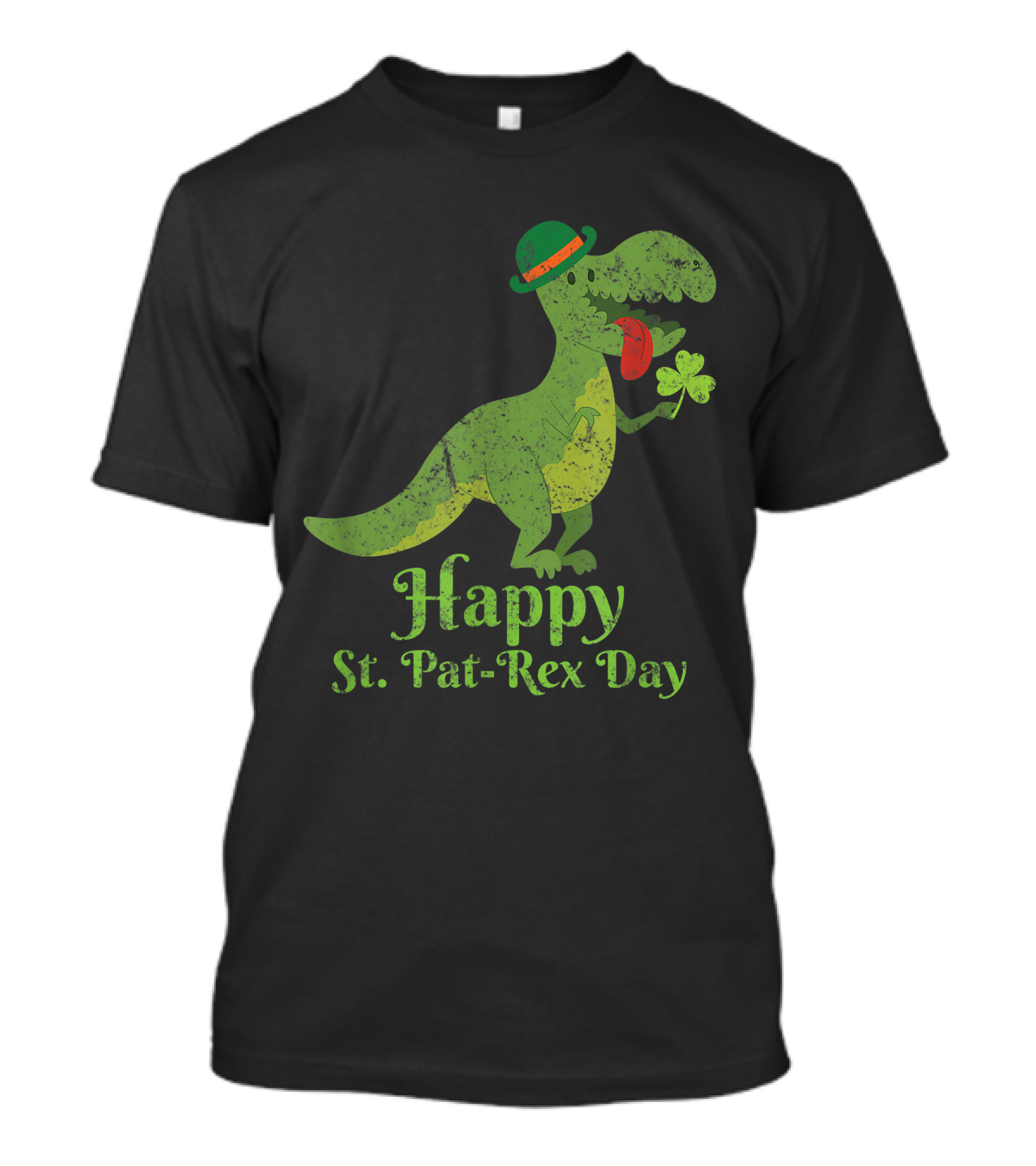 Happy St. Pat-Rex Day Dinosaur With Shamrock And Hat T-Shirt