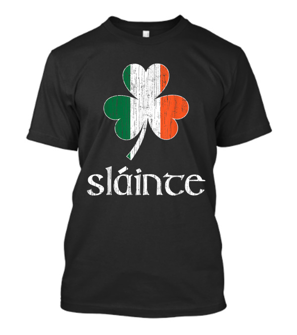 Slainte Irish Flag Shamrock T-Shirt