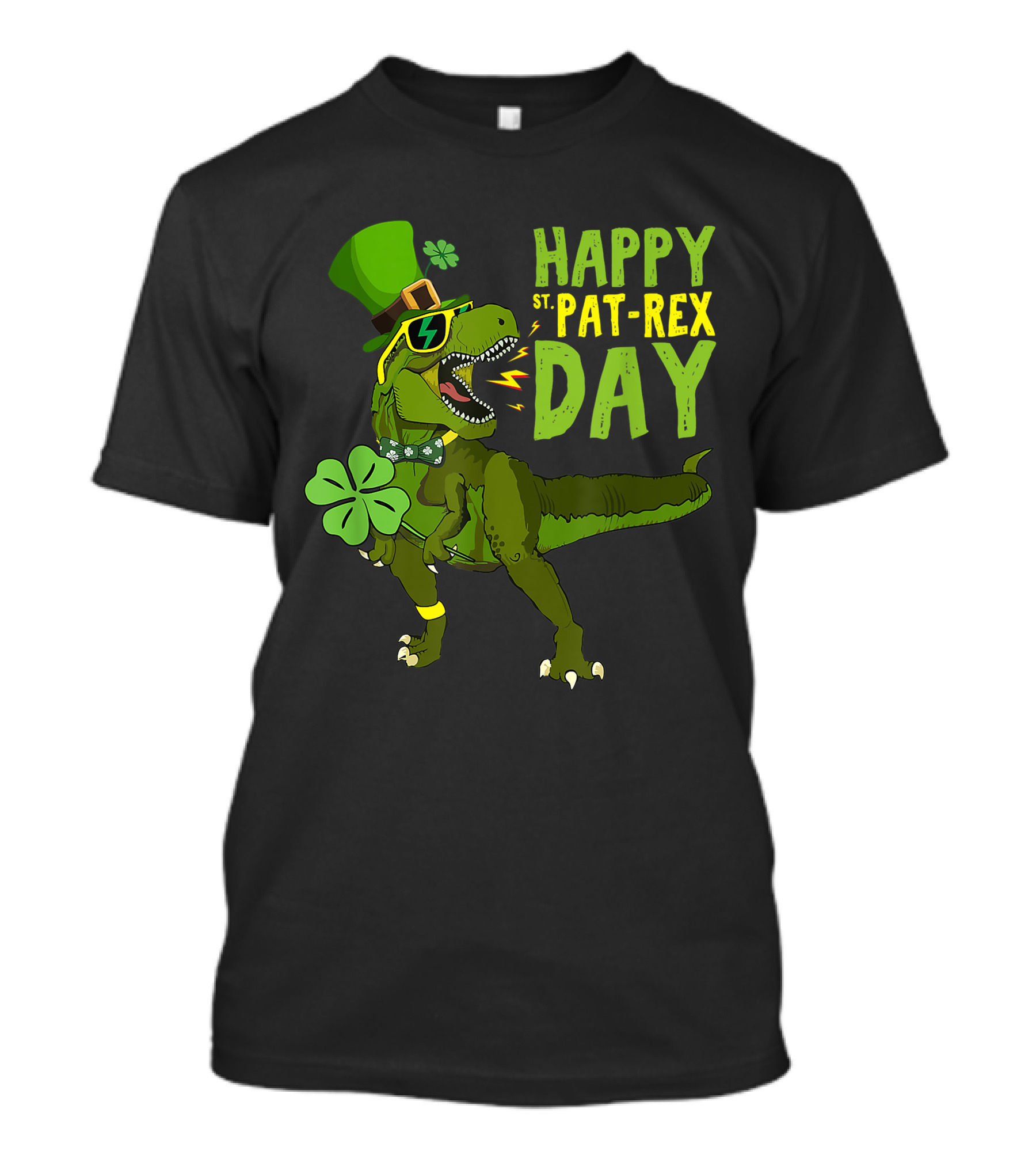 Happy St Pat-Rex Day Dinosaur With Shamrock And Leprechaun Hat T-Shirt