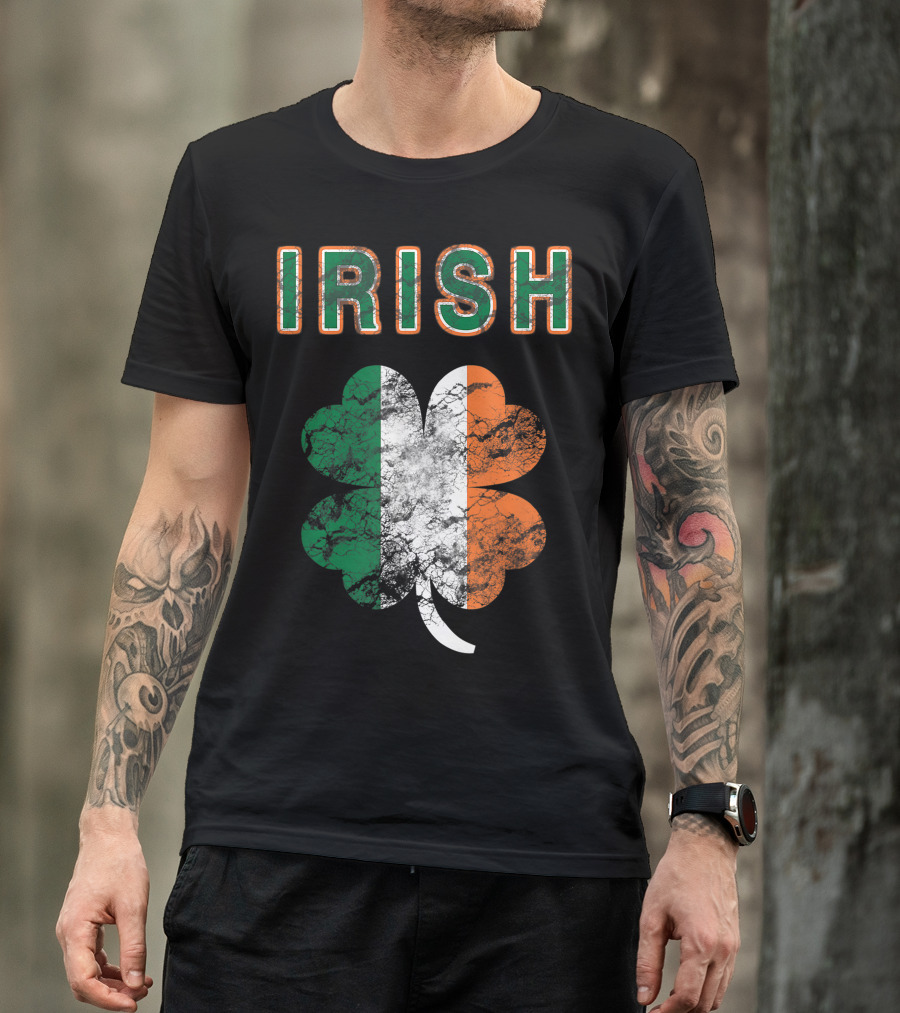 Irish Shamrock Flag T-Shirt