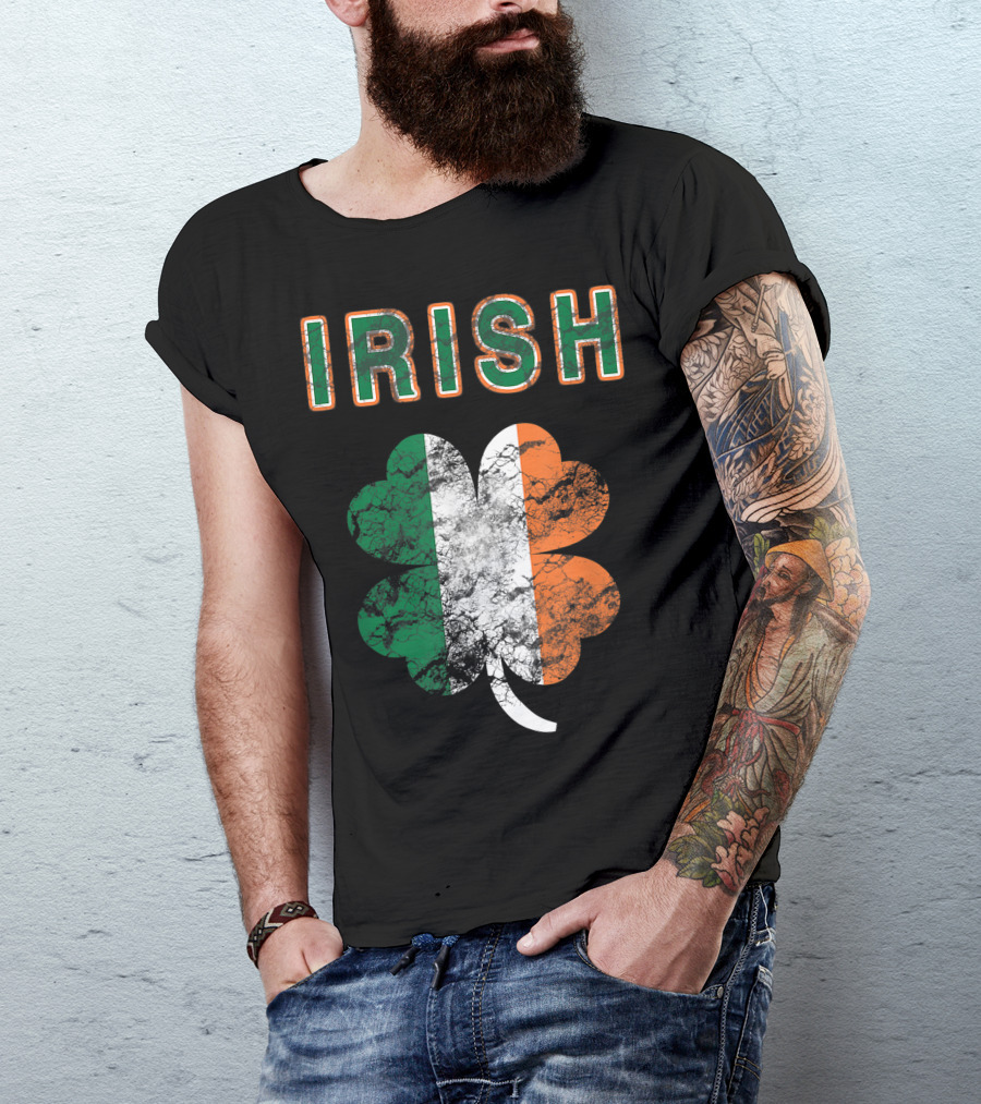 Irish Shamrock Flag T-Shirt