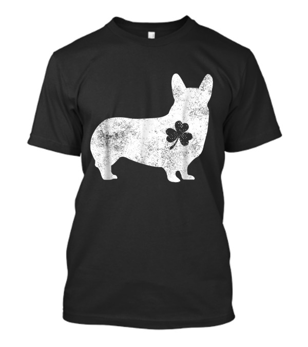 Corgi With Irish Clover T-Shirt
