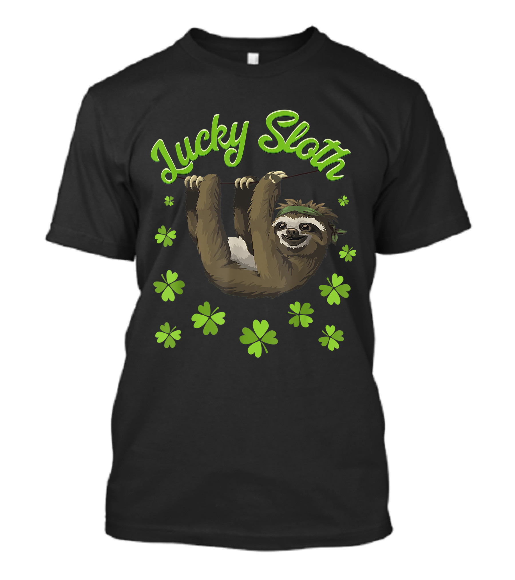 Lucky Sloth St. Patrick's Day Clover Climbing T-Shirt