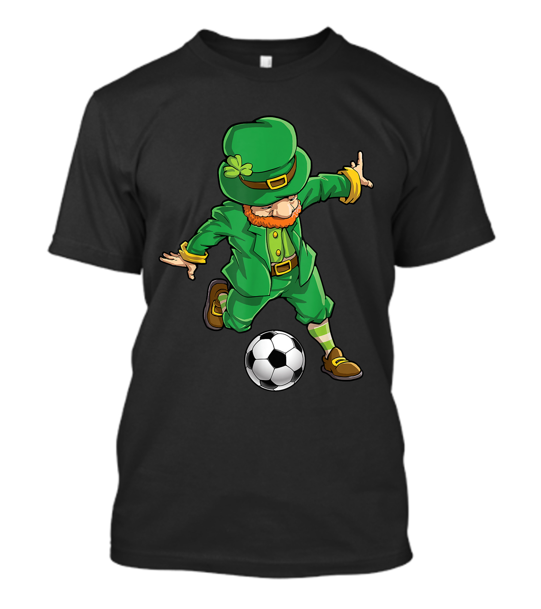 St Patricks Day Soccer Playing Leprechaun Boys Sports T-Shirt