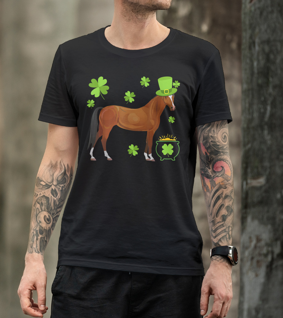 Horse Lovers Shamrock St. Patrick's Day T-Shirt