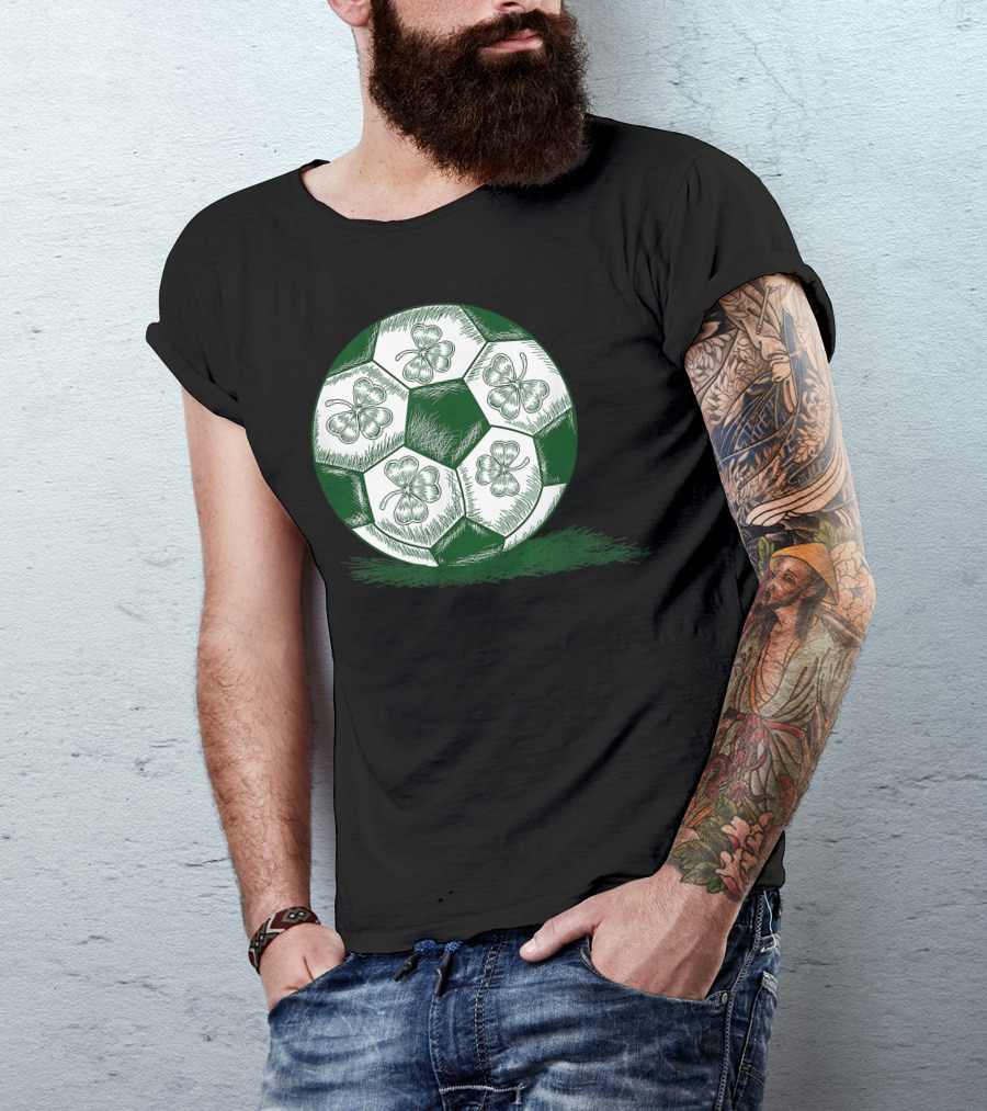 Irish Shamrock Soccer Ball St. Patrick's Day T-Shirt