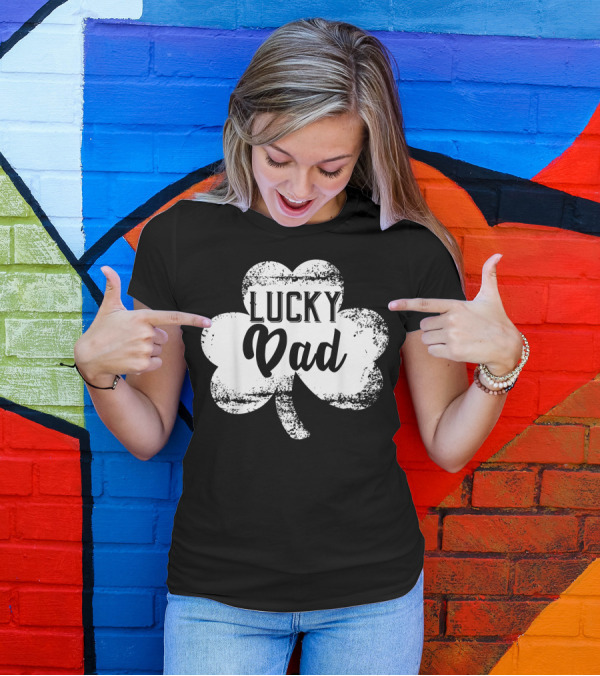 Lucky Dad Shamrock St. Patrick's Day Family T-Shirt