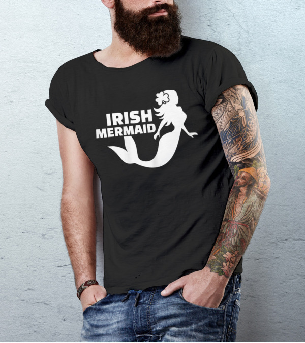 Irish Mermaid With Shamrock Hair Accessory T-Shirt