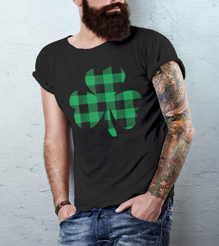Shamrock Green Buffalo Plaid T-Shirt