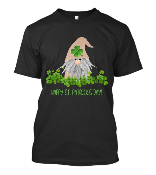 Happy St. Patrick's Day Gnome With Shamrocks T-Shirt