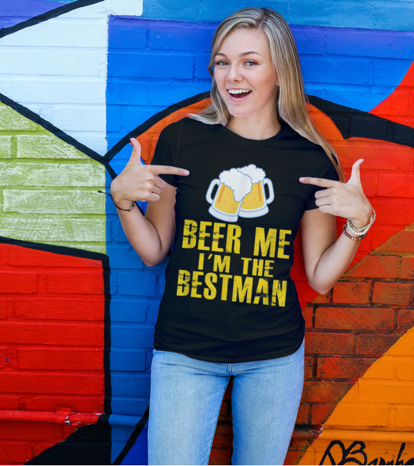 Beer Me I'm The Bestman St. Patrick's Day Wedding Men T-Shirt