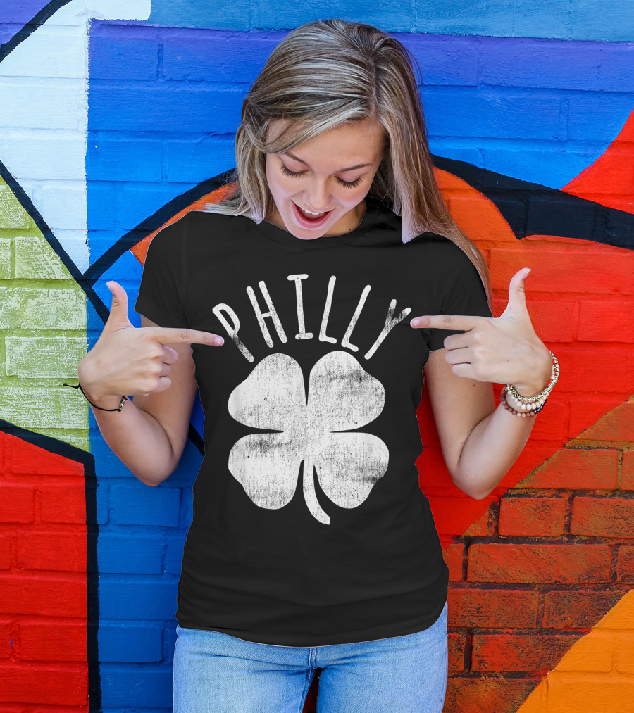 Philly Philadelphia St. Patrick's Day Shamrock Irish Lucky Charm T-Shirt