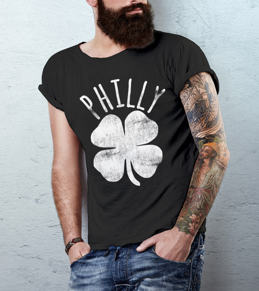 Philly Philadelphia St. Patrick's Day Shamrock Irish Lucky Charm T-Shirt