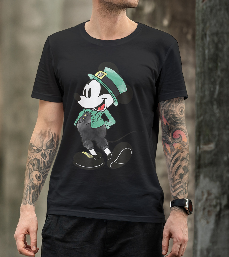 Disney Mickey Mouse In Irish Leprechaun T-Shirt