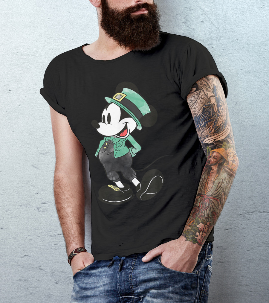 Disney Mickey Mouse In Irish Leprechaun T-Shirt