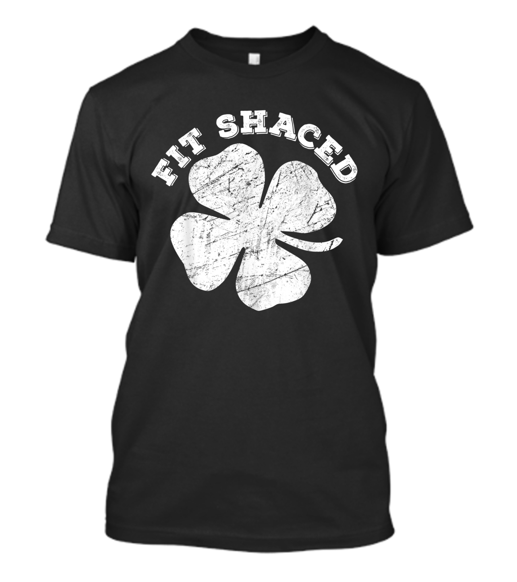 St. Patrick's Day Fit Shaced Clover Beer Whiskey Drinking T-Shirt