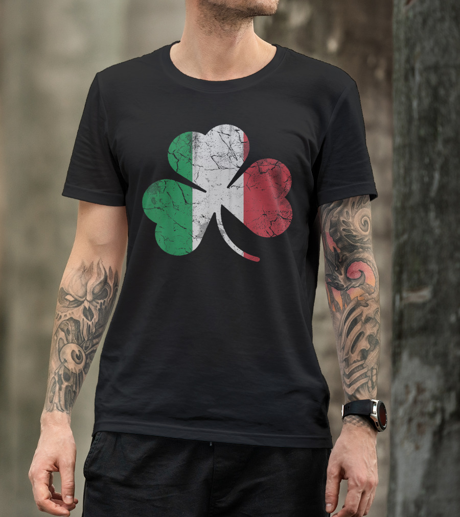 Irish Italian Shamrock Flag St. Patrick's Day Italy T-Shirt