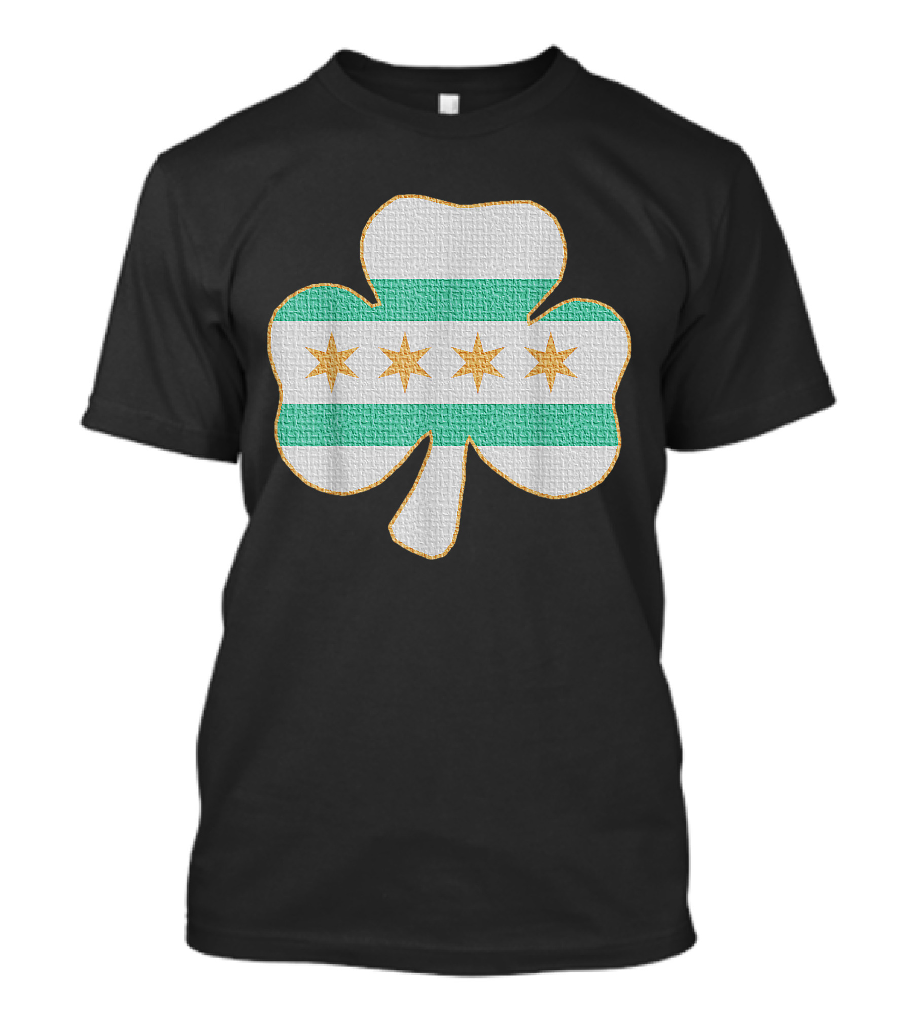 Chicago Irish Flag Shamrock Stars T-Shirt